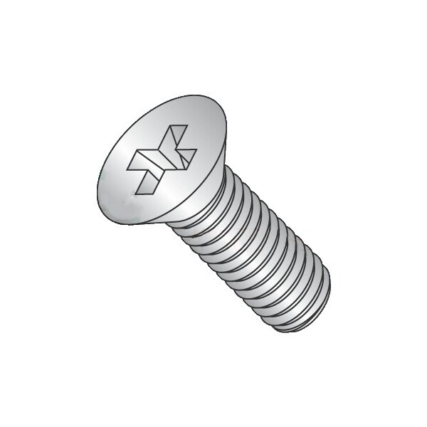 Newport Fasteners 1/4"-20 x 1-1/4 in Phillips Flat Machine Screw, Plain 18-8 Stainless Steel, 1000 PK 341555 - main